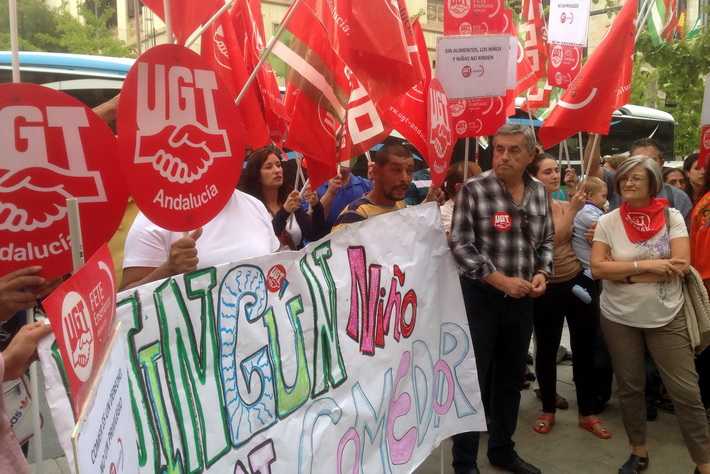 UGT arranca a la Junta de Andalucía el compromiso de restablecer los comedores escolares de la zona norte de Granada